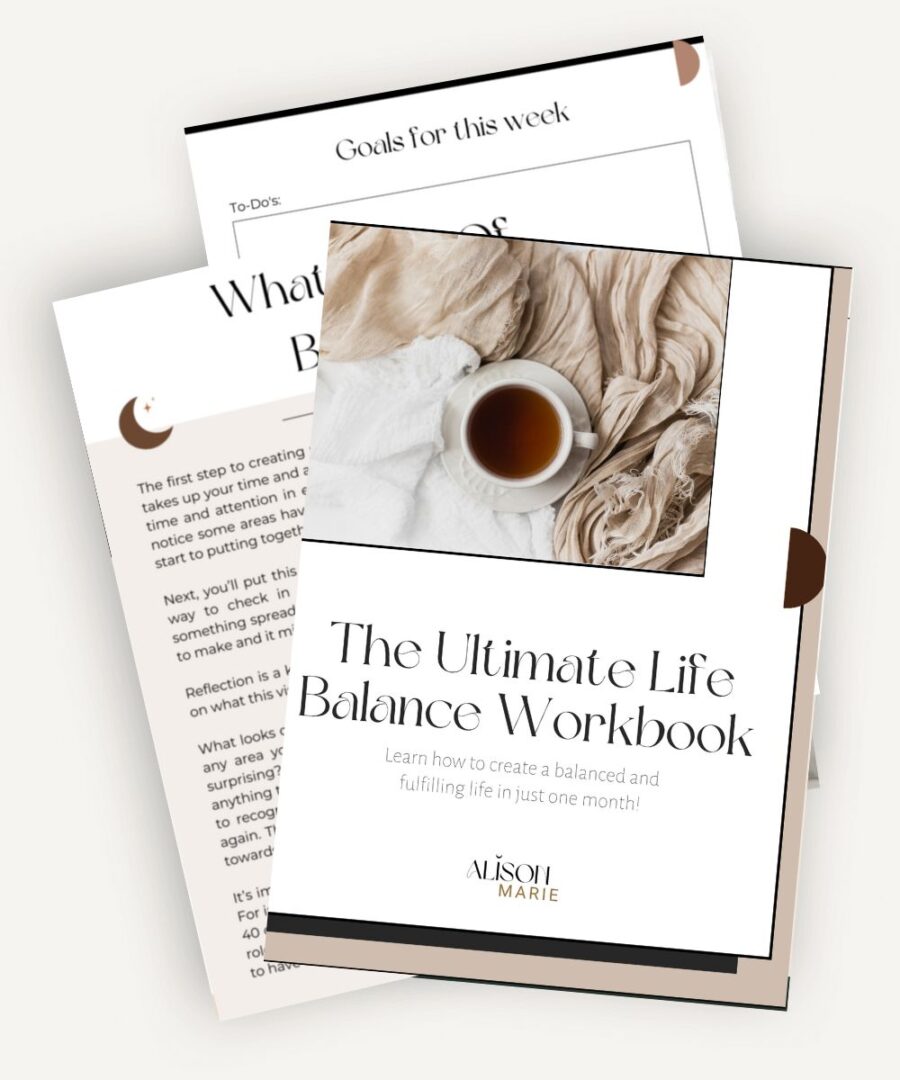 alison marie the ultimate life balance workbook