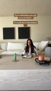 It doesn’t feel obvious at first… It actually feels good.

You feel close.
Connected.
Like your partner is your safe place.

But when your relationship becomes your only source of comfort…

everything starts to feel higher stakes.

If they’re off, you feel it.
If they pull back, your mind starts racing.
If something feels different, you want to fix it right away.

And without realizing it, you start reacting from that place.

I see this a lot with clients.

I think a lot of us can relate.. the most calm and secure she felt was when she was with him.

But the second he pulled back — even slightly —
her anxiety would spike.

That’s when the cycle would start.

Overthinking.
Reaching out more.
Becoming reactive and not realizing why.
Trying to close the distance.

Sometimes even picking fights without meaning to.

Not because she wanted conflict —
but because part of her was trying to feel close again.

What changed things wasn’t the relationship.

It was her learning how to feel grounded without needing him to create that for her.

When that shifted, everything else did too.

If this feels familiar, follow along — this is exactly what I talk about here 🤎

Comment “reset” and I’ll send you the exact reset I give my clients when things feel off.